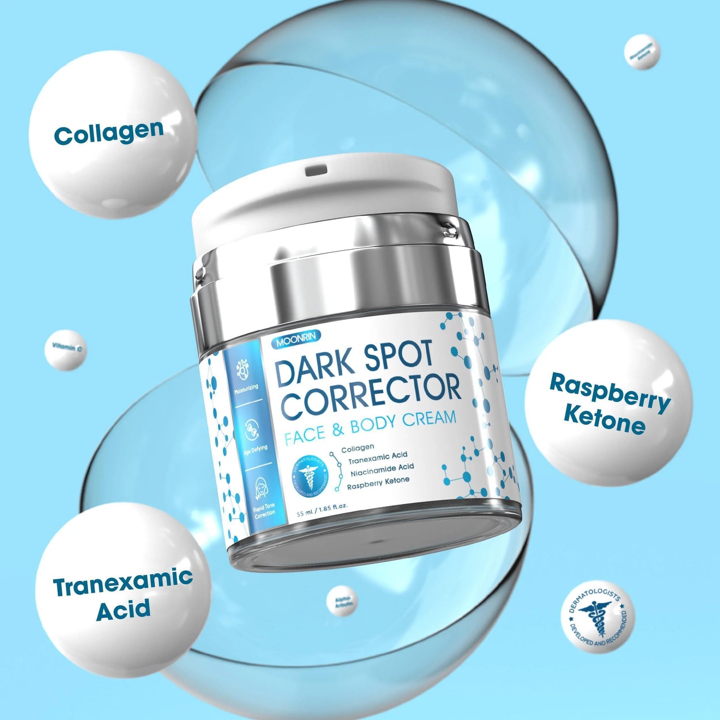 Dark Spot Remover for Face Body 1.85 Fl Oz 55 Ml Moisturizing Skin with Collagen