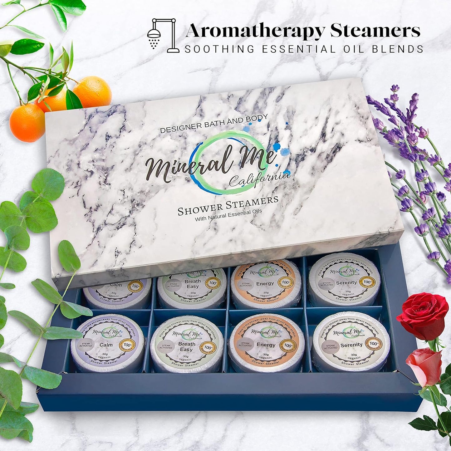 Shower Bombs Aromatherapy, Shower Steamers W/Organic Essential Oils for Vaporizing Steam Spa Relaxation, Shower Tablets, Shower Melts, Relaxing Self Care Birthday Gifts for Men, Women, Him, Her